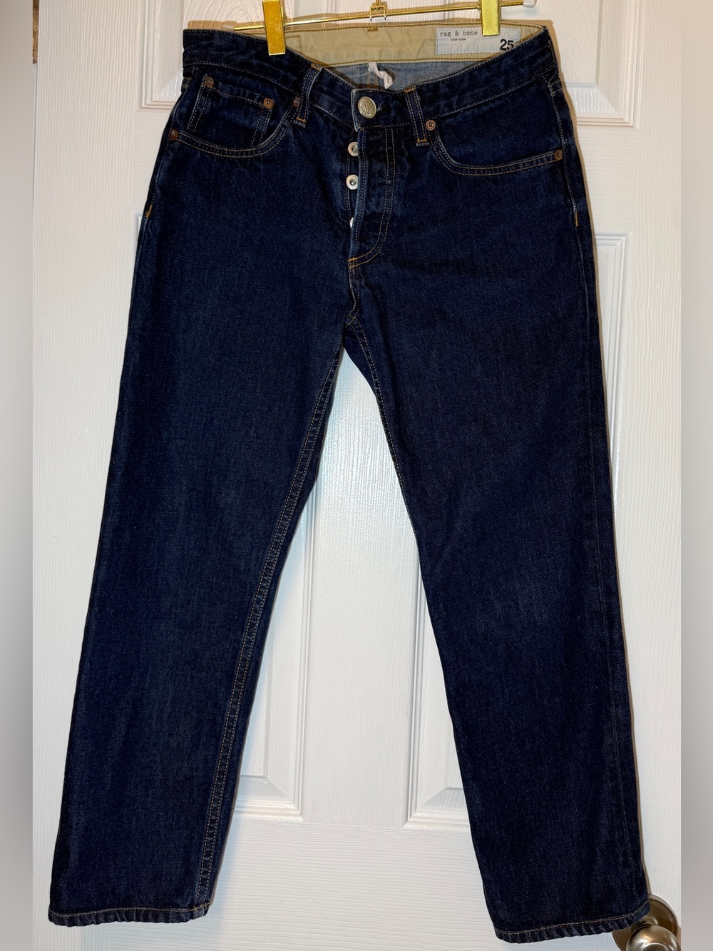 Women’s Dark Blue Rosa Mid-Rise Boyfriend Jeans